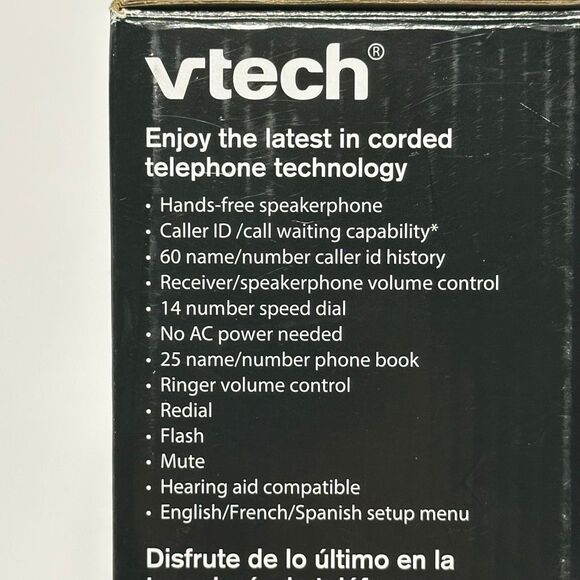 Vtech Corded Speaker Telephone with Caller ID & Hands-Free White CD1153 - Picture 7 of 16